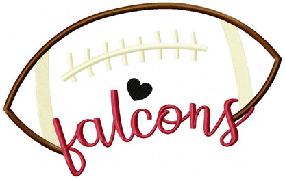 Football Falcons Ball - Fill Stitch