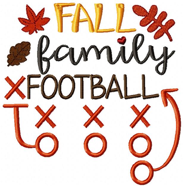 Fall Family Football - Fill Stitch