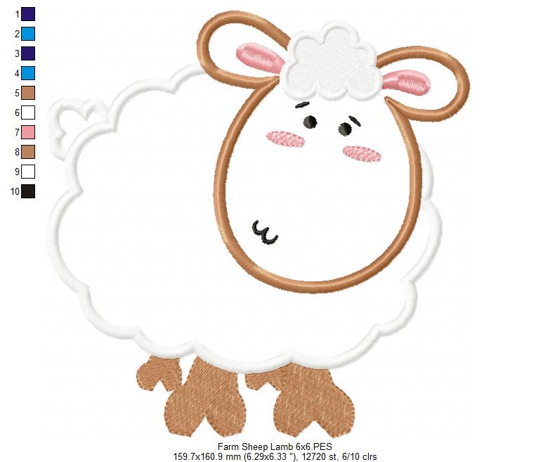 Farm Sheep - Applique