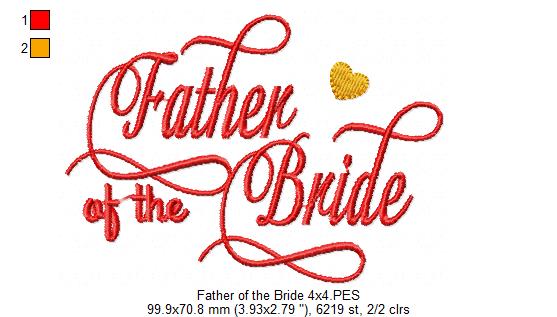 Father of the Bride - Fill Stitch