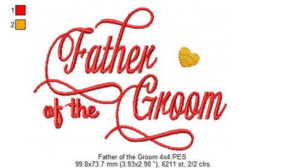 Father of the Groom - Fill Stitch