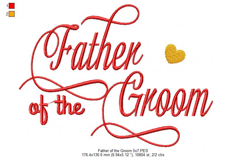 Father of the Groom - Fill Stitch