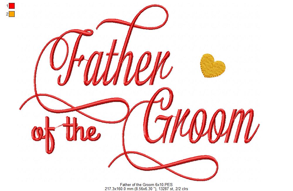 Father of the Groom - Fill Stitch