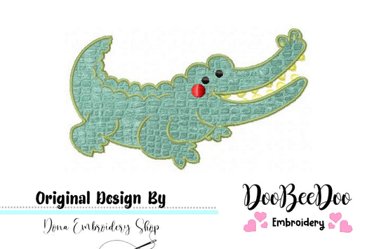 Aligator - Applique - Machine Embroidery Design