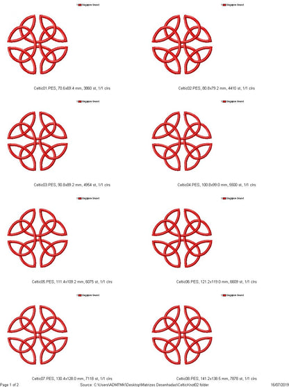 Celtic Knot  - Fill Stitch - Machine Embroidery Design