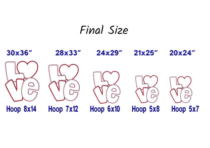 Love - ITH Project - Machine Embroidery Design