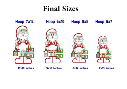 Santa Claus With Light Bulb - ITH Project - Machine Embroidery Design