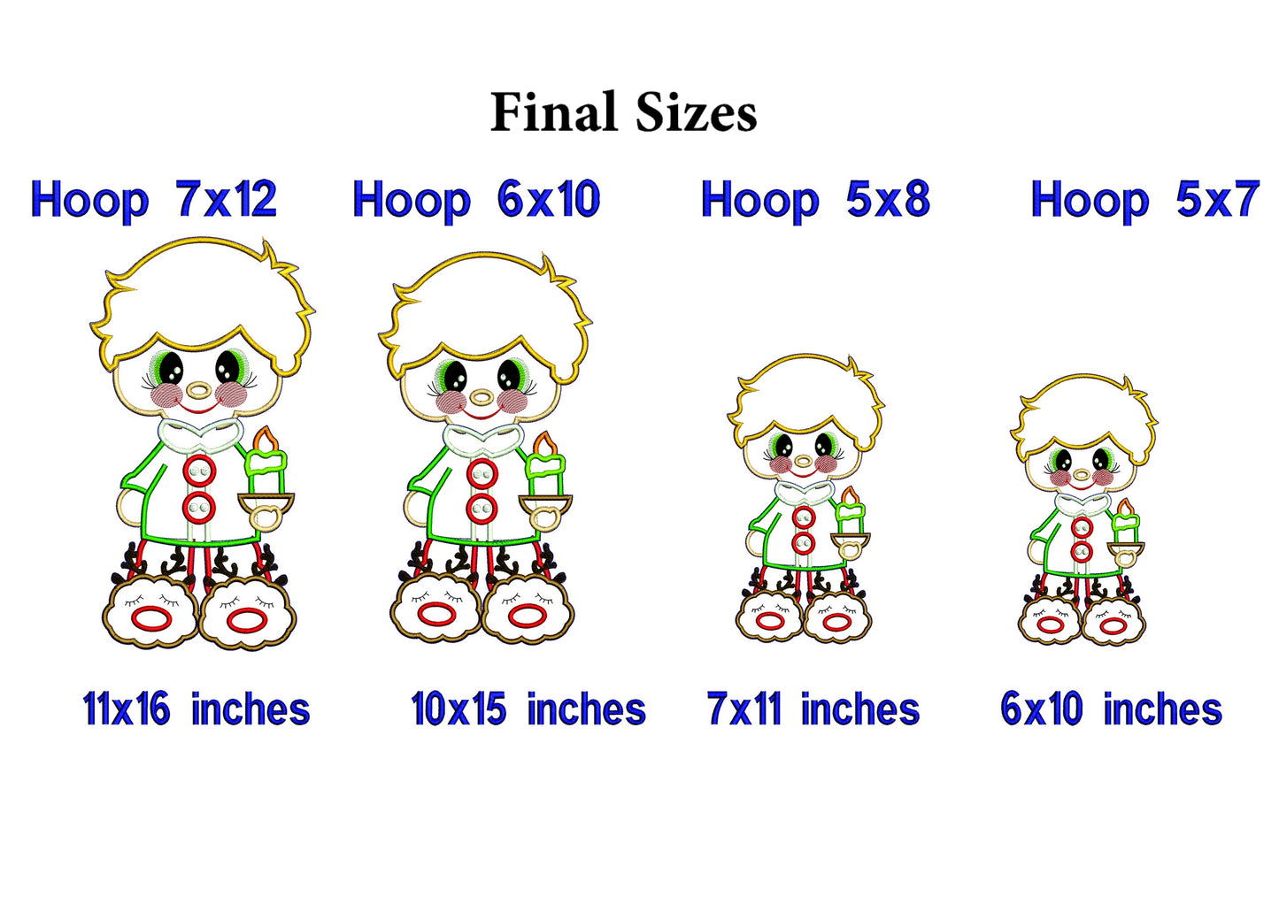 Beautiful Boy for Christmas - ITH Project - Machine Embroidery Design