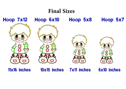 Beautiful Boy for Christmas - ITH Project - Machine Embroidery Design