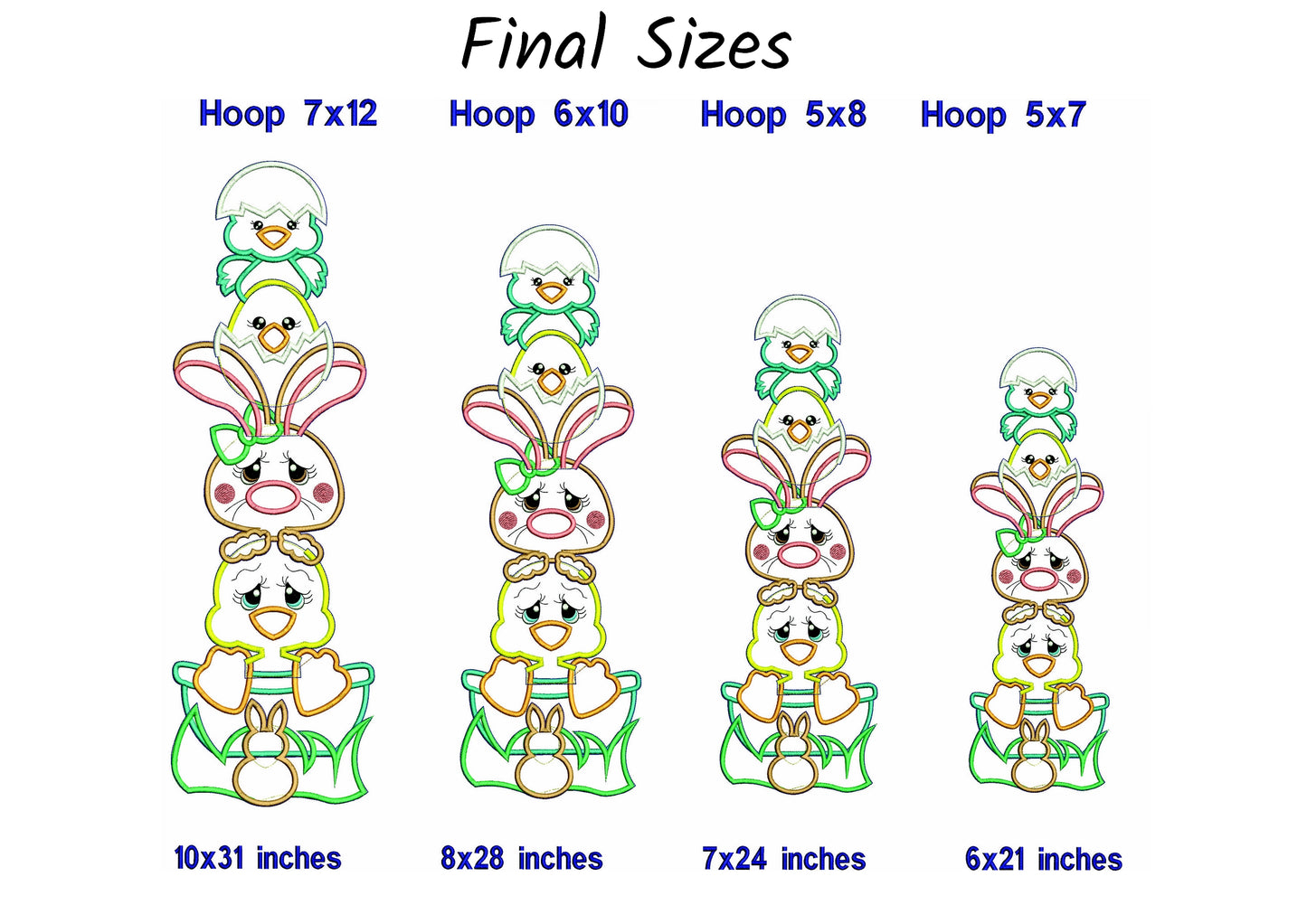 Bunny and his Easter Friends - ITH Project - Machine Embroidery Design