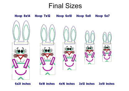 Happy Bunny Candy Bag 2 - ITH Project - Machine Embroidery Design