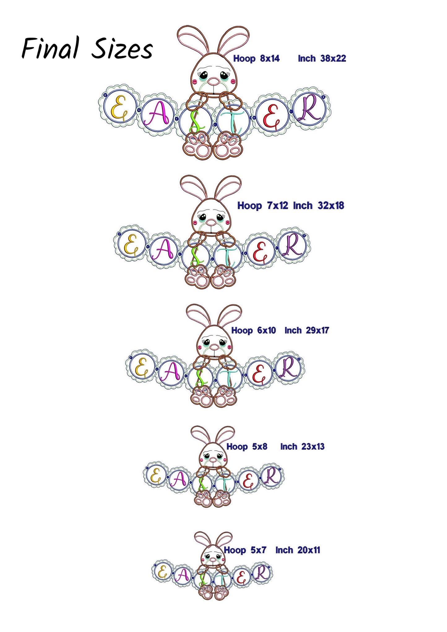 Bunny Banner for Easter - ITH Project - Machine Embroidery Design