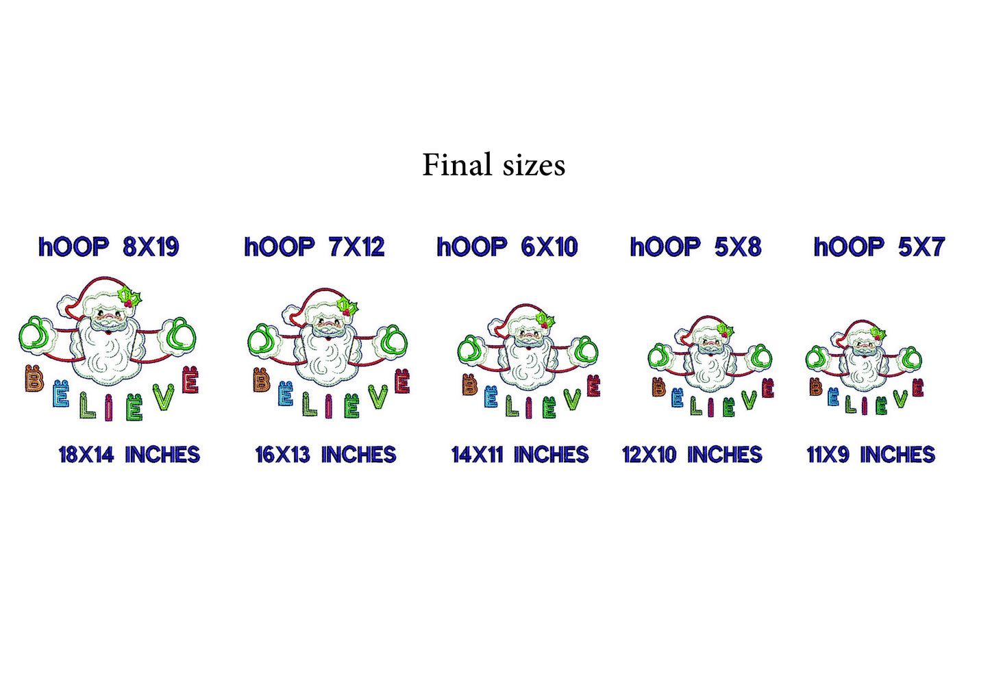 Santa Claus Believe - ITH Project - Machine Embroidery Design