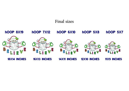 Santa Claus Believe - ITH Project - Machine Embroidery Design