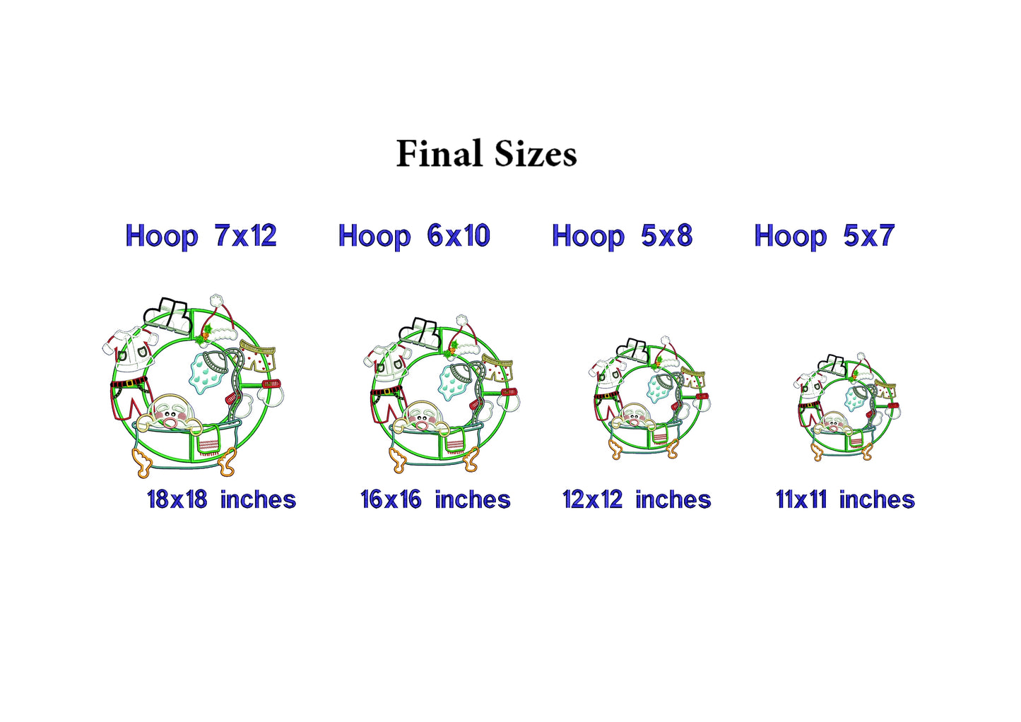 Santa's Bath Wreath - ITH Project - Machine Embroidery Design