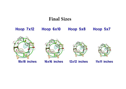 Santa's Bath Wreath - ITH Project - Machine Embroidery Design