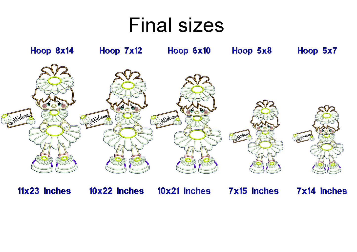 Cheerful Florist Daisy Spring - ITH Project - Machine Embroidery Design