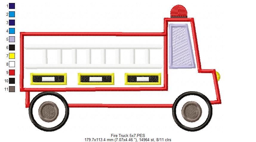 Fire Truck - Applique