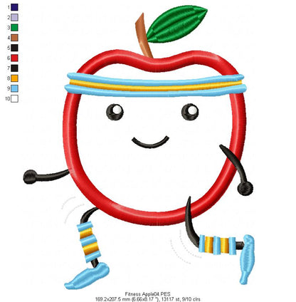 Fitness Apple - Applique