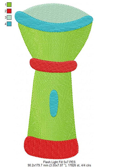 Flash Light - Fill Stitch