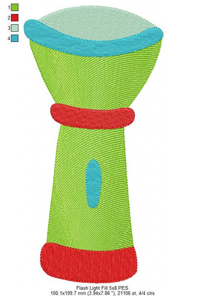 Flash Light - Fill Stitch