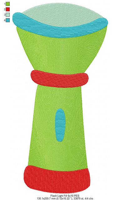 Flash Light - Fill Stitch