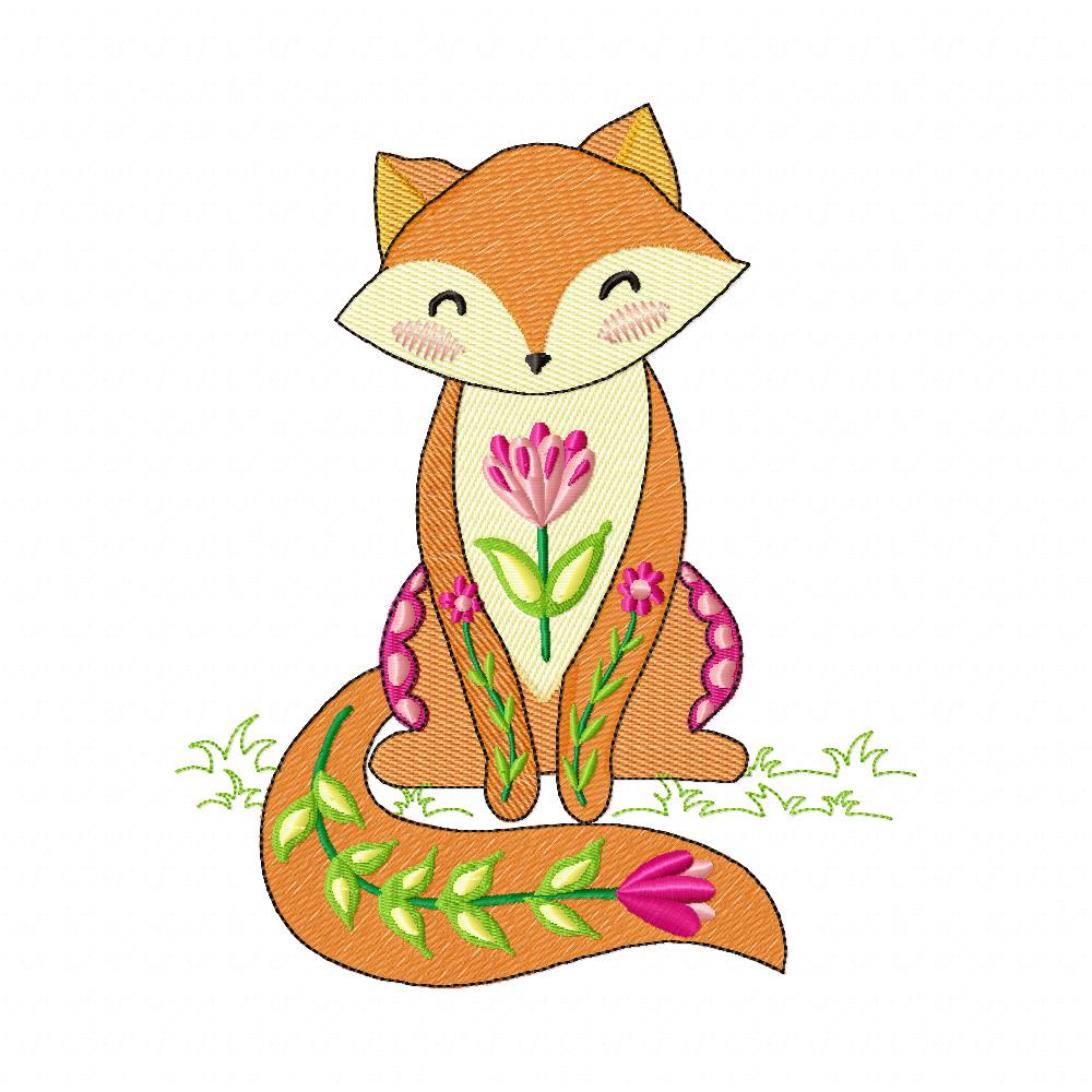 Flower Fox - Rippled Stitch