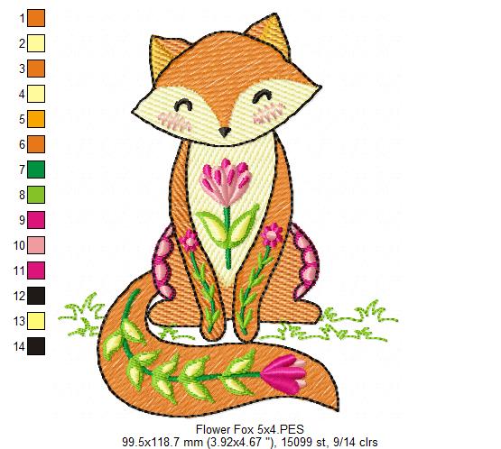 Flower Fox - Rippled Stitch