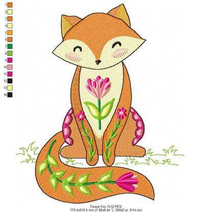 Flower Fox - Rippled Stitch