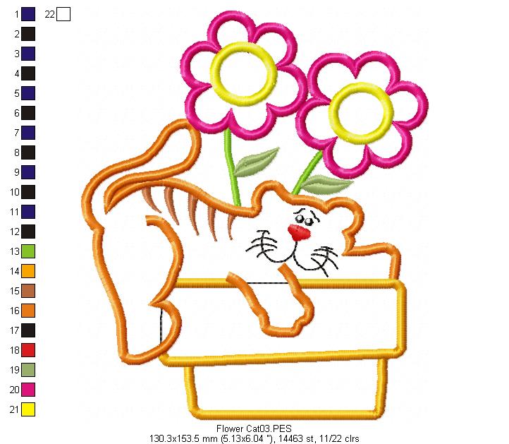 Cute Cat - Applique