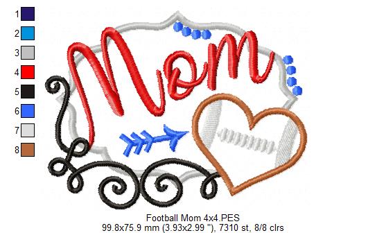 Football Mom - Applique