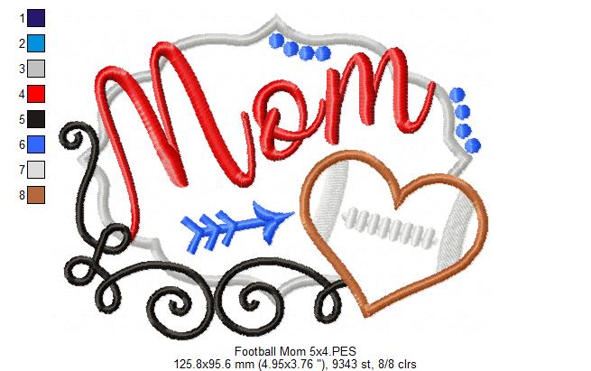 Football Mom - Applique
