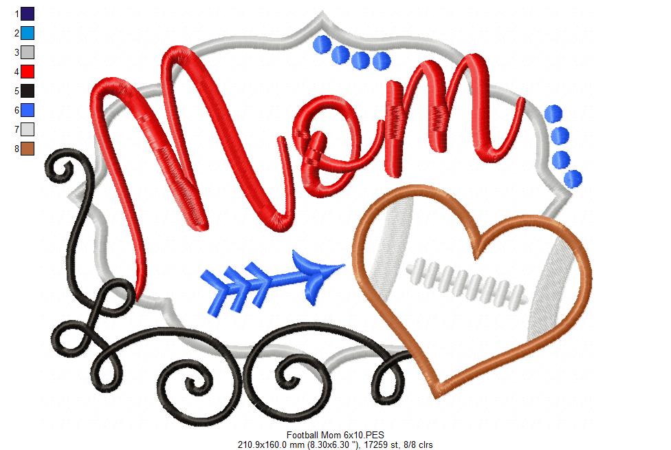 Football Mom - Applique
