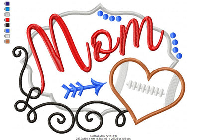 Football Mom - Applique