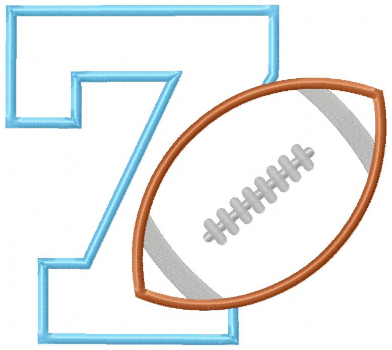 Football Birthday Set Numbers 1-11 - Applique