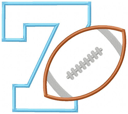 Football Birthday Set Numbers 1-11 - Applique