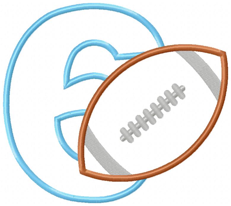 Football Birthday Set Numbers 1-11 - Applique