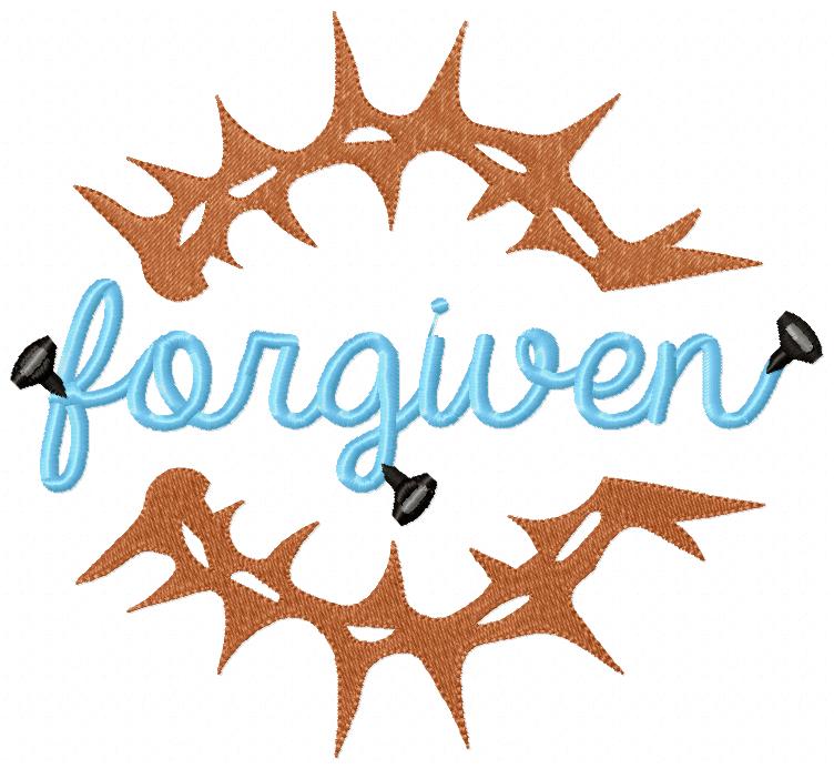Crown of Thorns Forgiven - Fill Stitch Embroidery