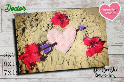 Valentines Heart Ornament - ITH Project - Machine Embroidery Design