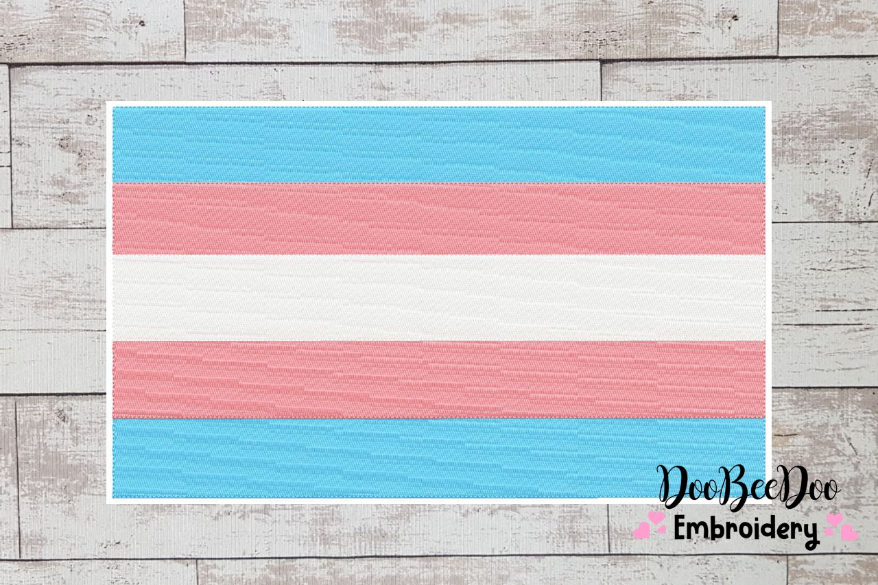 Trans Pride Flag - Fill Stitch