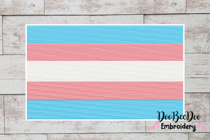 Trans Pride Flag - Fill Stitch