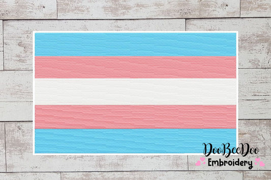 Trans Pride Flag - Fill Stitch