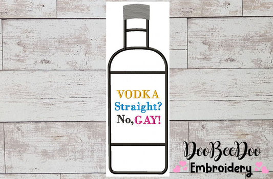 VODKA. Straight? No, Gay - Fill Stitch