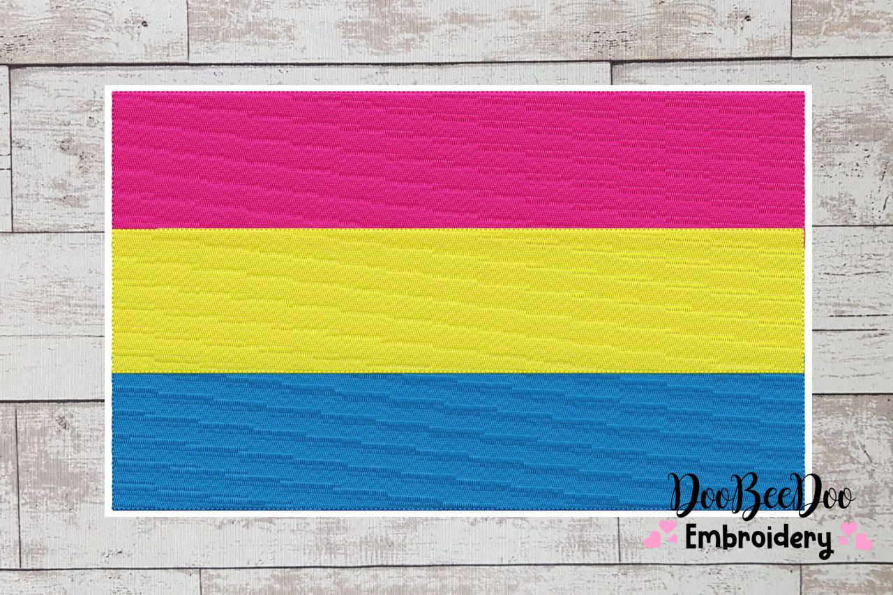 Pan Pride Flag - Fill Stitch - 2x2 4x4 5x7 6x10 7x12