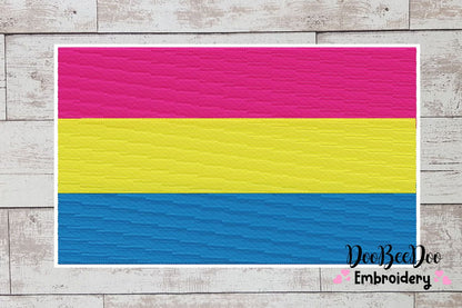 Pan Pride Flag - Fill Stitch - 2x2 4x4 5x7 6x10 7x12
