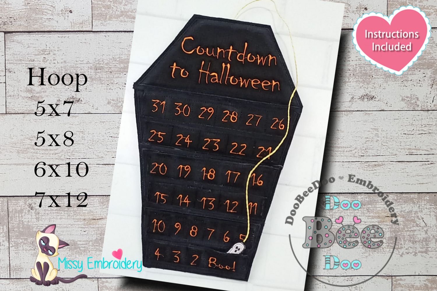 Halloween In The Hoop Machine Embroidery Designs – Page 3 – DooBeeDoo ...