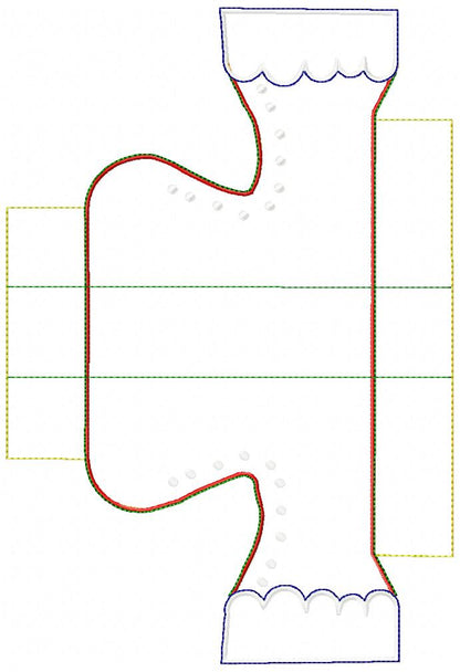 Christmas Boot Basket - ITH Project - Machine Embroidery Design