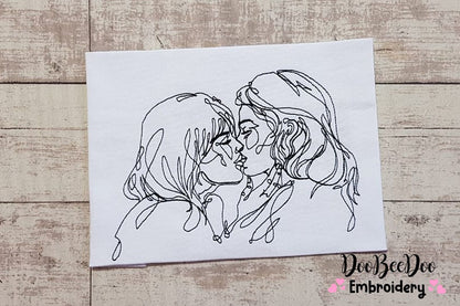 Woman's Love - Redwork