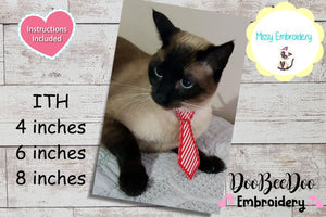 Cute Tie for your Pet - ITH Project - Machine Embroidery Design