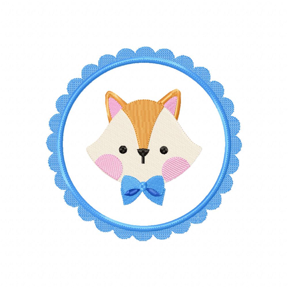 Fox Boy Face Frame - Applique